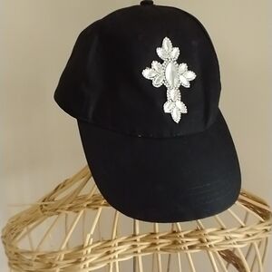 Hat Jeweled Rhinestone Cross Cap